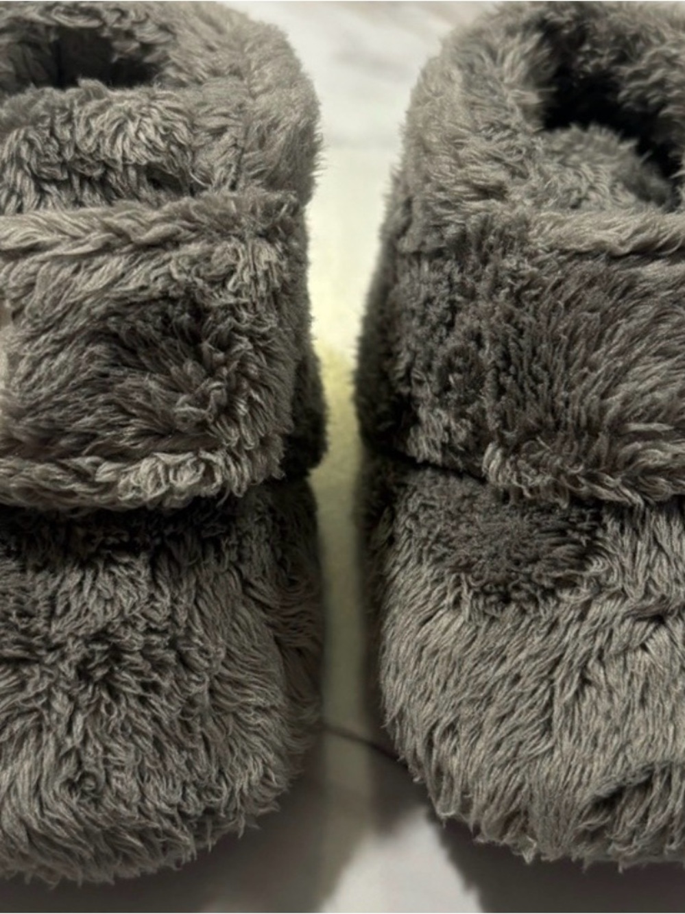 UGG Gray Fuzzy Baby Walker Booties
